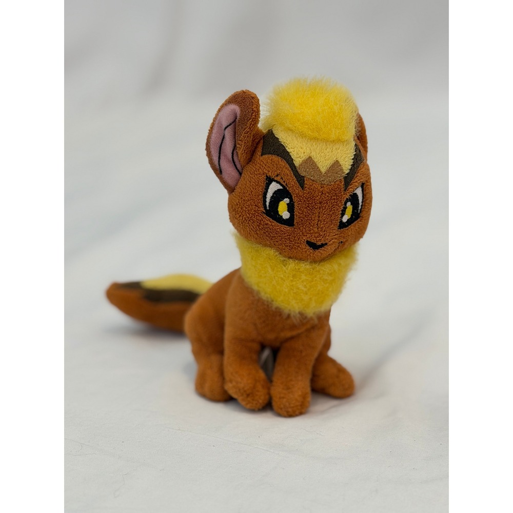 Neopets Tyrannian Xweetok Plush 2008 Jakks Pacific Brown Yellow 6 inch Vintage